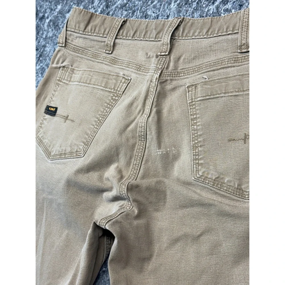 Ariat Rebar M4 Relaxed Straight Work Pants Mens 34x34 Tan Canvas Utility Cargo